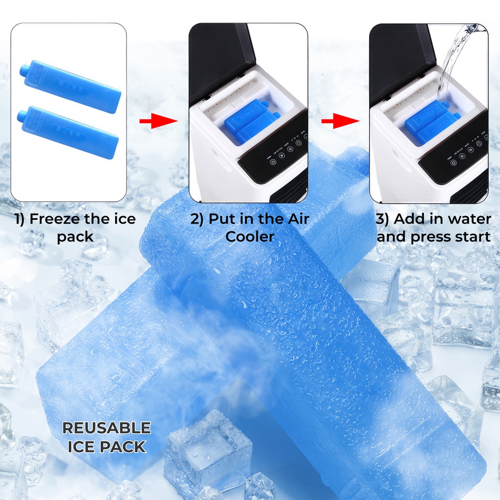 【5 year warranty】Midea 12L Air Cooler Ready Stock 3 Speed Strong Wind ...