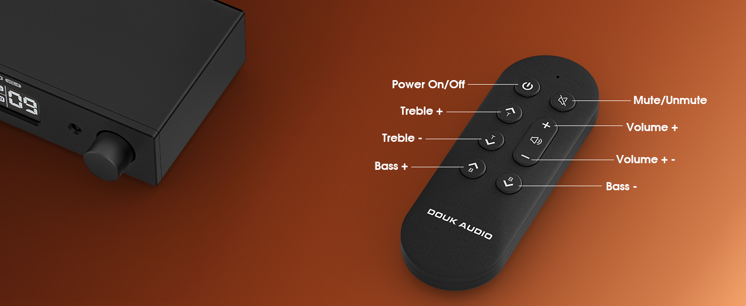 Douk Audio VOL 4 HiFi Preamplifier Stereo Volume Controller with Remote ...