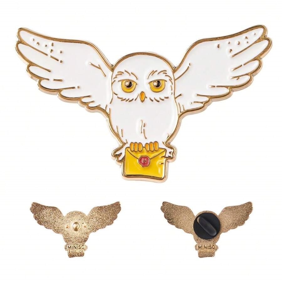 MINISO Harry Potter Series Hedwig & Golden Snitch Enamel Pin, 1.82 × 3. ...