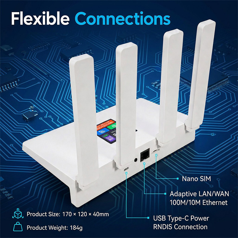 [LED Display] Router WiFi 4G/5G Modem CPE906 Simcard 1400mbps WiFi 6 ...