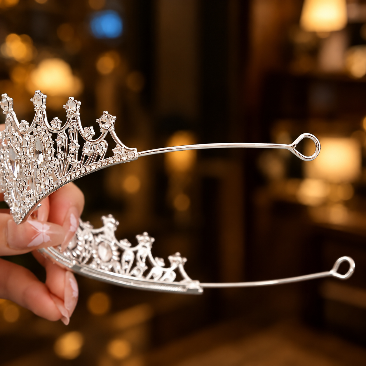 Princess Crystal Crown Tiara for Women Girls Silver Wedding Headpiece ...