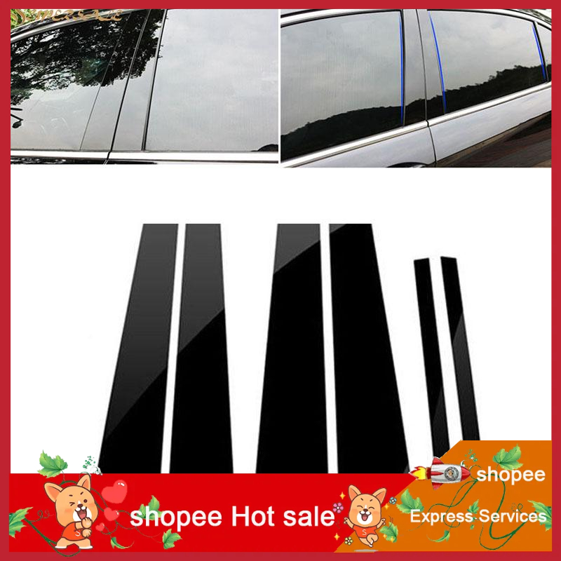 6 Chrome Pillar Post Trim Stickers For 2008-2012 Honda Accord Sedan – Door Window Decals