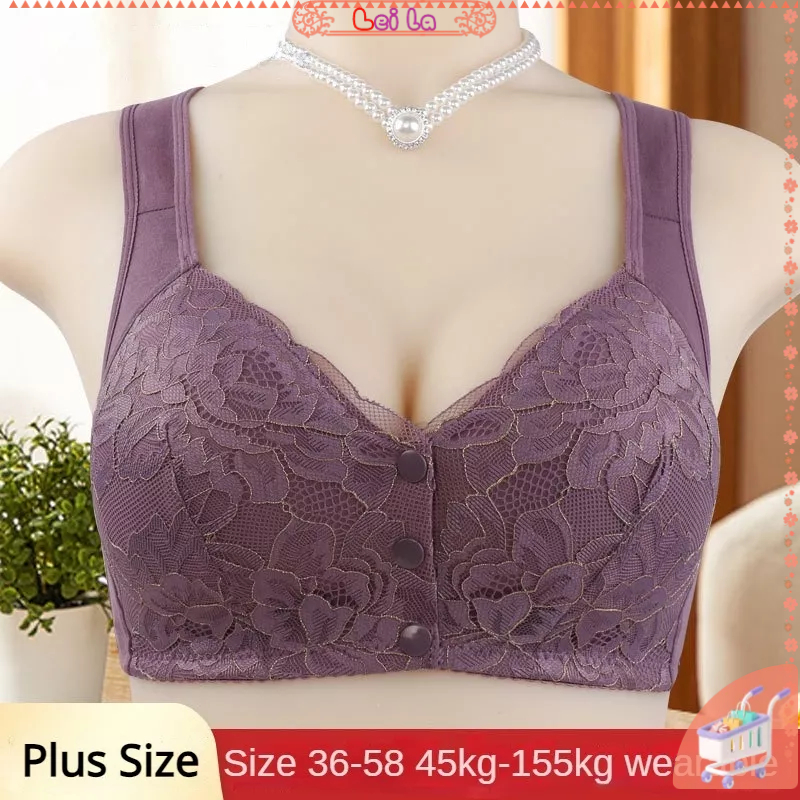 New Large Bra Sponge Cup Front Buckle For Middle Aged And Elderly Lingerie Womens Tank Top 7962