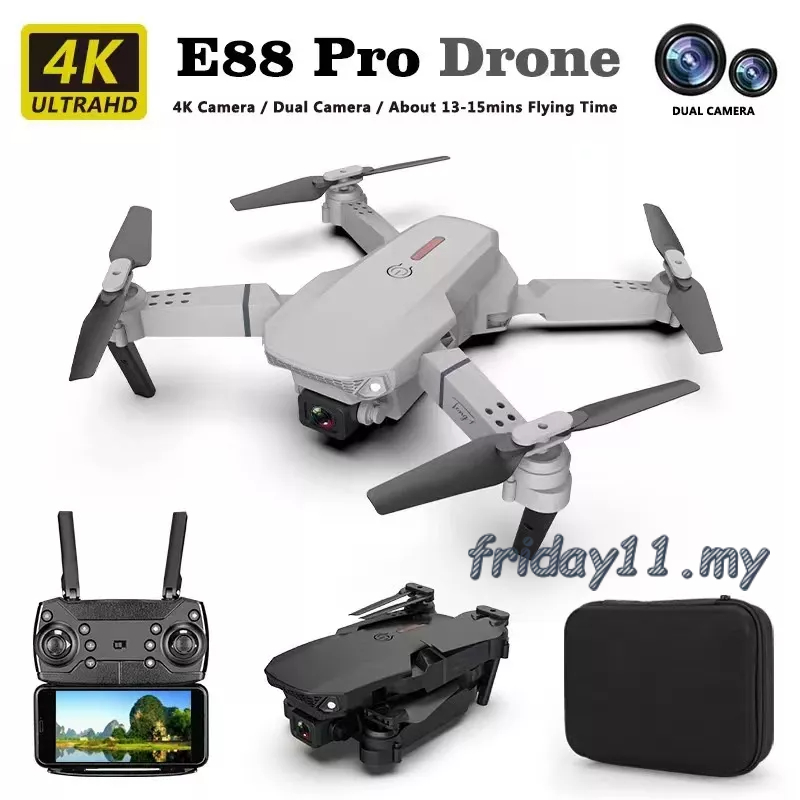 SHAREFUNBAY E88 pro drone 4k HD dual camera visual positioning 1080P WiFi  fpv drone  height preservation rc quadcopter main image 1