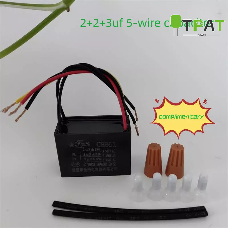 Cbb61 Ceiling Fan Capacitor 2+2+3uf 5 Wire Capacitor | Shopee Malaysia