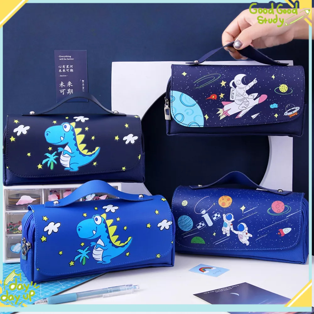Three Layer Capacity Waterproof Pencil Bag Aesthetic Outer Space