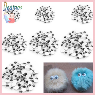 50pcs/100pcs Stick-On Wiggly Cute Big Eyes 6mm 10mm 15mm For Doll Making,  Diy Christmas Halloween Eye Stickers