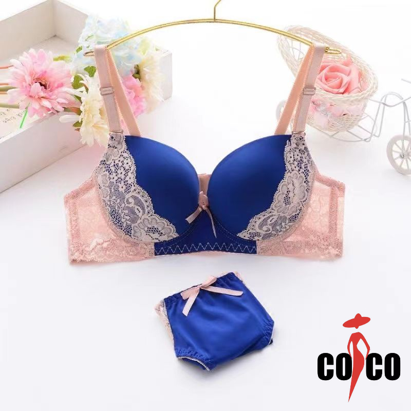 [One-piece Suit Optional] Lace Push-up Lace Women's Bra Set | Shopee ...