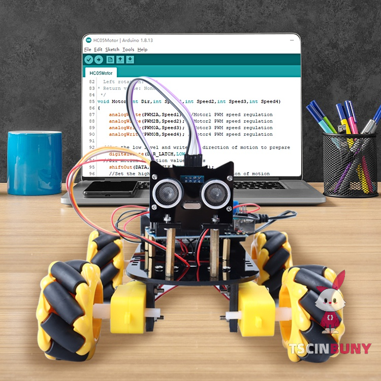 Popular DIY 4WD Smart Robot Car Kit For Arduino Robot C/C++ Programming ...