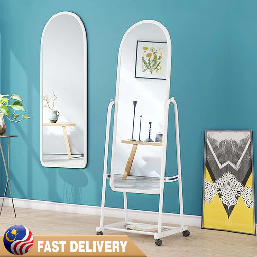 Standing Mirror Adjustable with Wheels Cermin Berdiri Adjustable