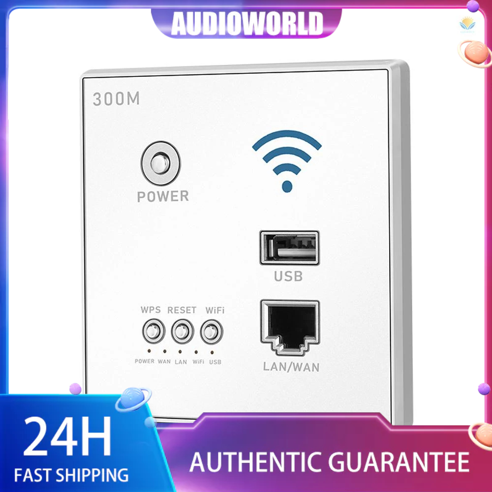 （spawd）300Mbps In-Wall Wireless Router AP Access Point WiFi Router LAN ...