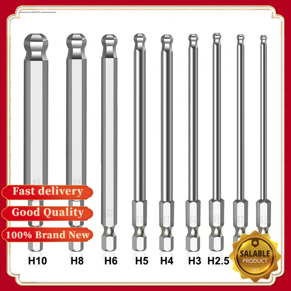 【Fast Delivery】 Ball End Hex Screwdriver Bit Metric Hex Bit 100mm Long ...
