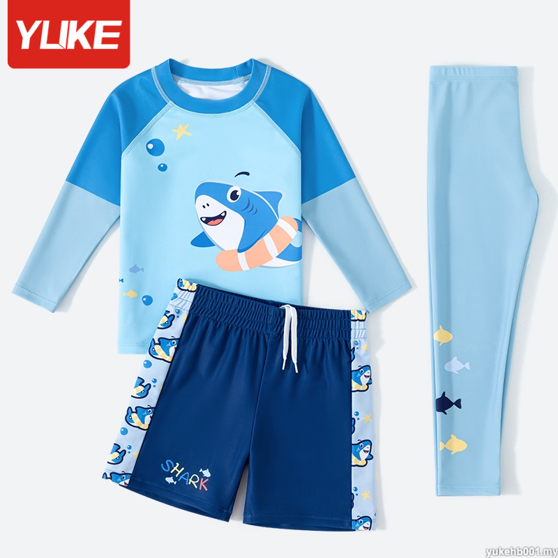 YUKE Swimming Suit Kids 2025 New Boy Pool Training Swimsuit Children ...