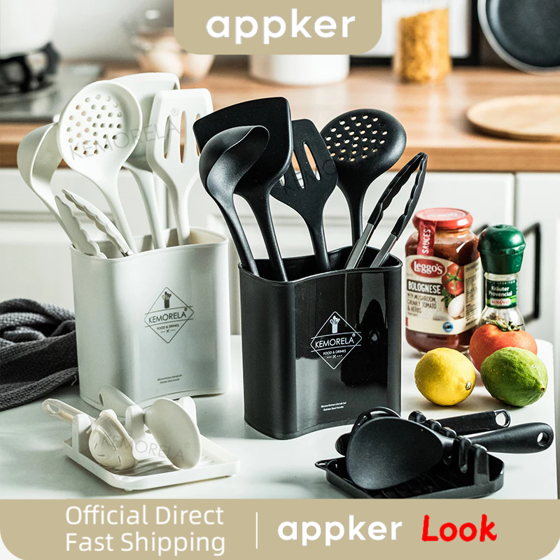 APPKER 9PCS Set Silicone Kitchenware Nonstick Cookware Silicone