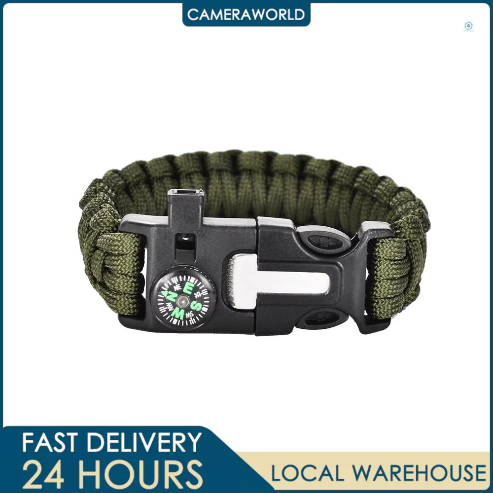 [Cameraworld]Multifunction Survival Paracord Bracelet Outdoor Camping