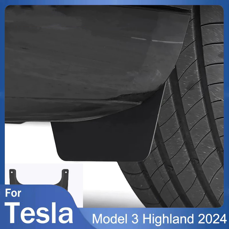 Soft Mud Flaps for Tesla Model 3 Highland 2024 TPE Mudguards