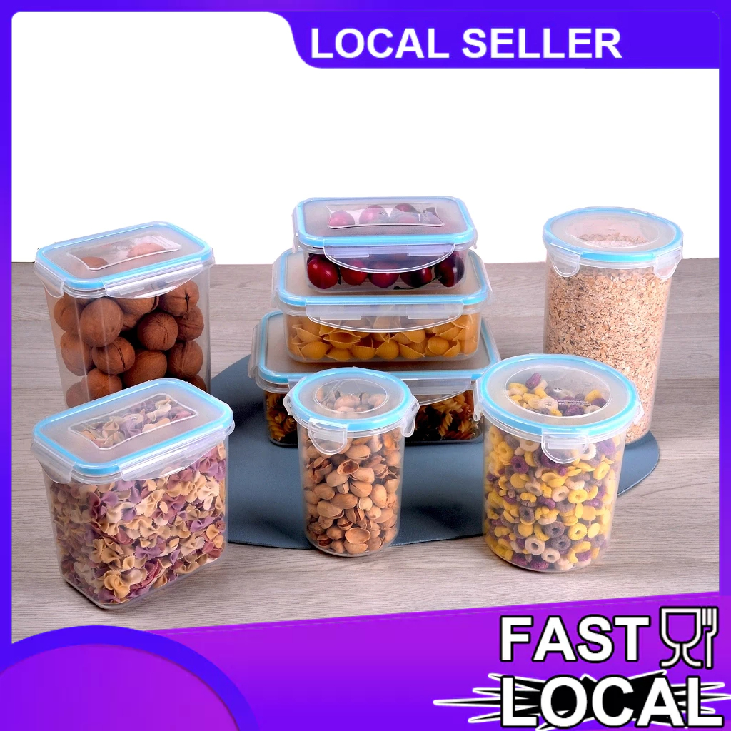 Airtight Food Storage Container With Lids Snack Jar Grain Container ...