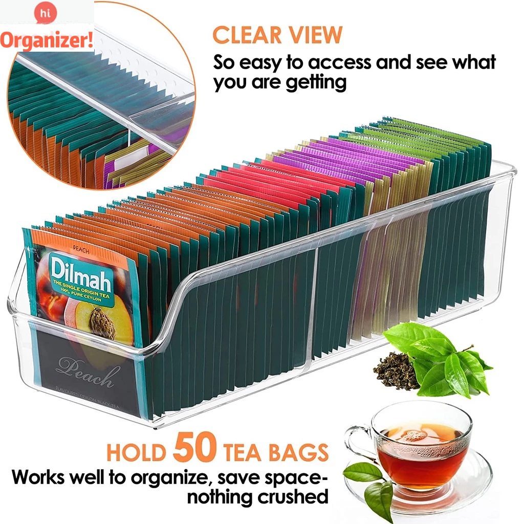 ready stock Teabag Organizer Box Tea Storage Box Teabag Holder Tea Bag ...