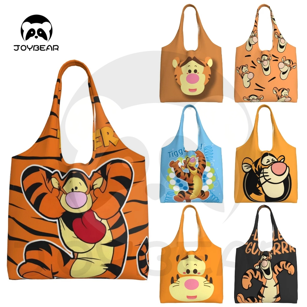 Winnie The Pooh Tigger Canvas Tote Bag Women Student Korean Shoulder 