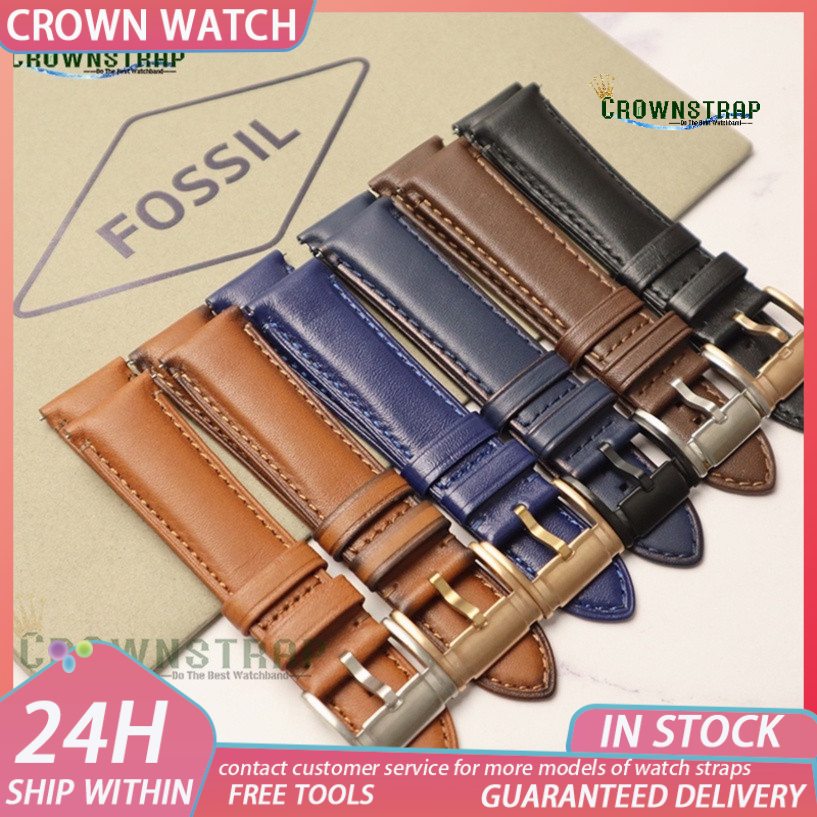 For fossil leather strap 22mm 24mm leather watch strap universal ...