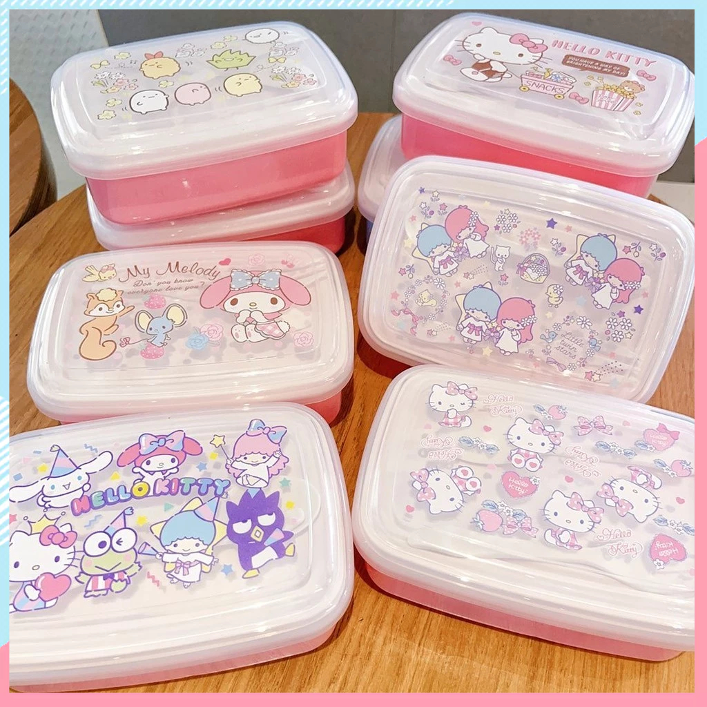 Sanrio Bento Box Kuromi Melody Cinnamonroll Pochacco Cute Cartoon Lunch ...