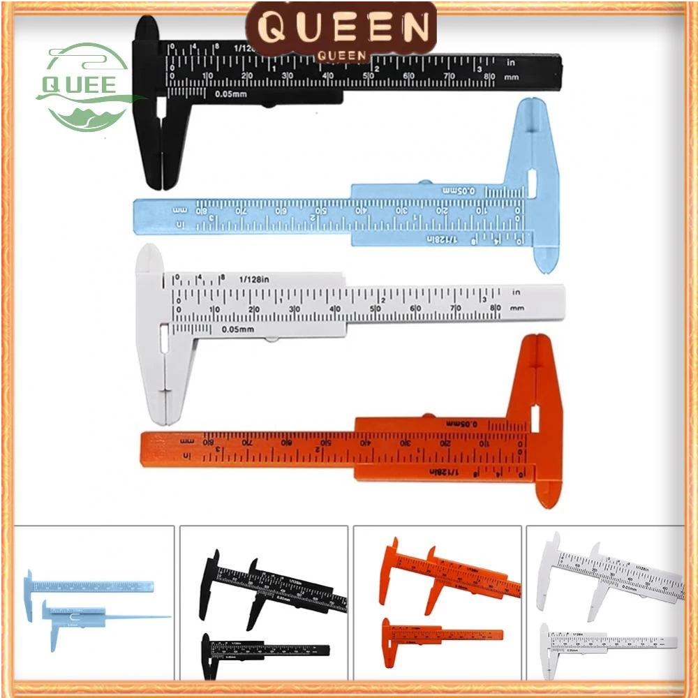 20pcs 0-80mm Double Rule Scale Plastic Vernier Caliper Measuring Student Mini Tool Ruler - View #10