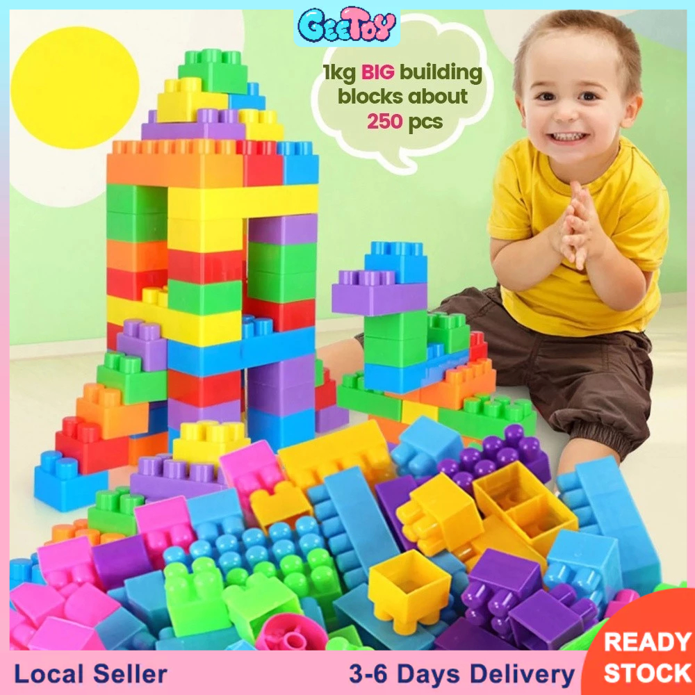 GeeToy 250pcs Big Size Building Blocks DIY Assembly Jigsaw Puzzle ...