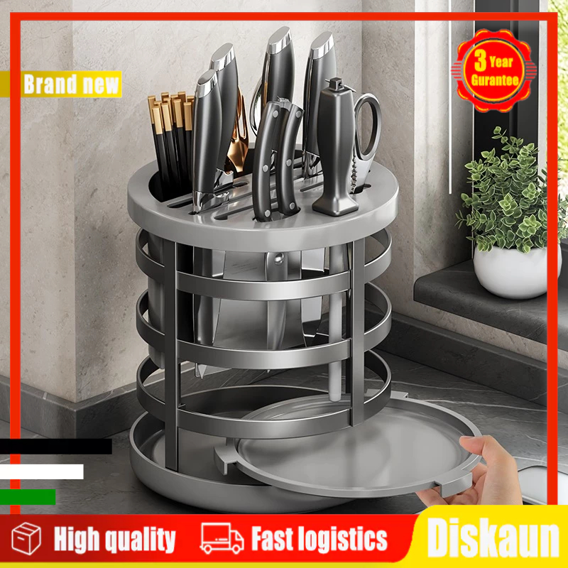 Cutlery Holder 360° Knife Holder Rack Spoon Fork Chopstick Cutlery ...