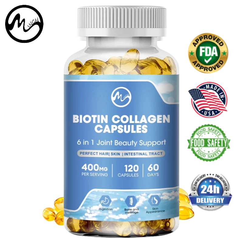 Minch Biotin Collagen Keratin Capsules Magnesium Vitamin D3 K2 Anti