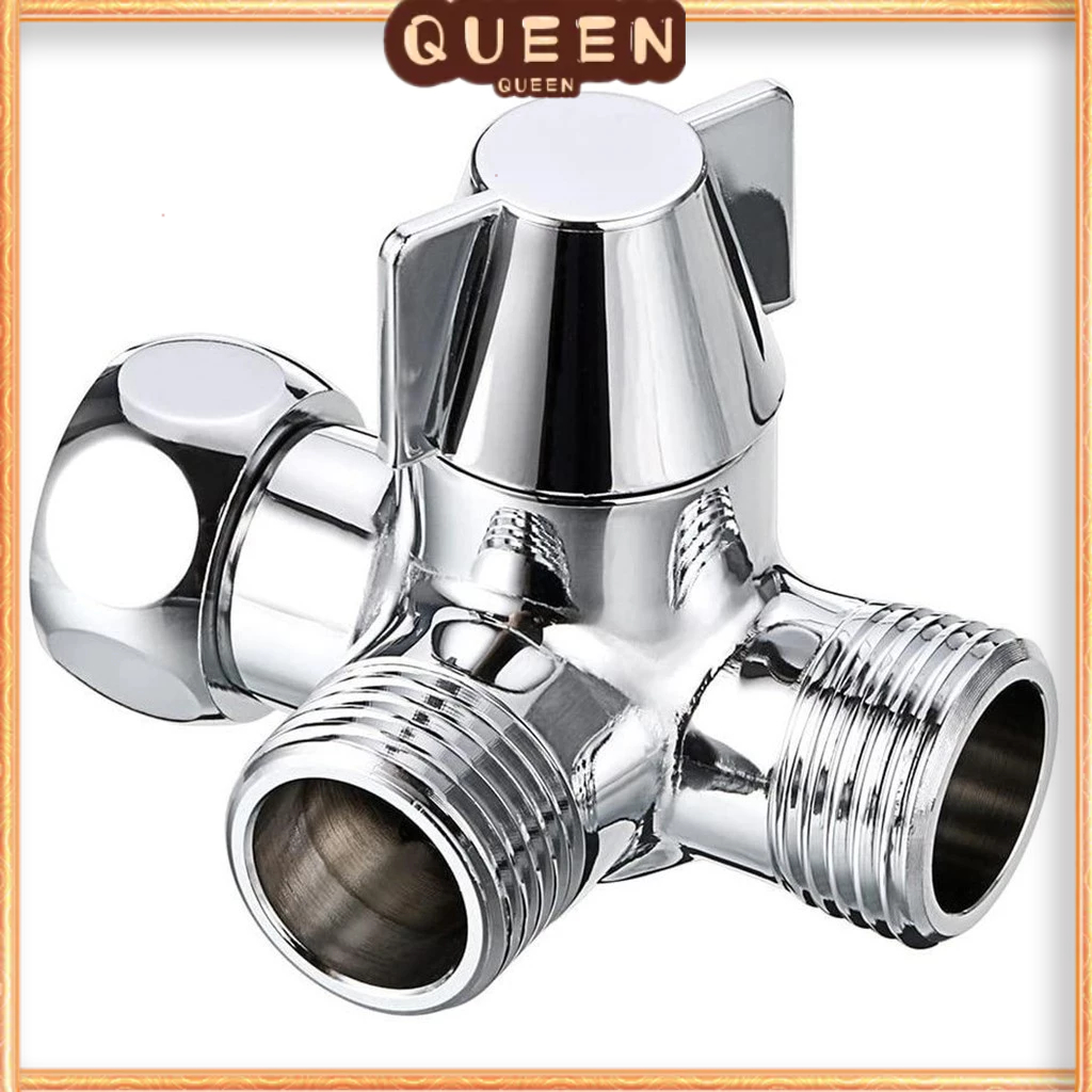 Solid Brass 3-Way Faucet Splitter With 7/8" Thread – Shower Head Bidet Toilet Water Diverter Connection For Home, RV & Camper Plumbing