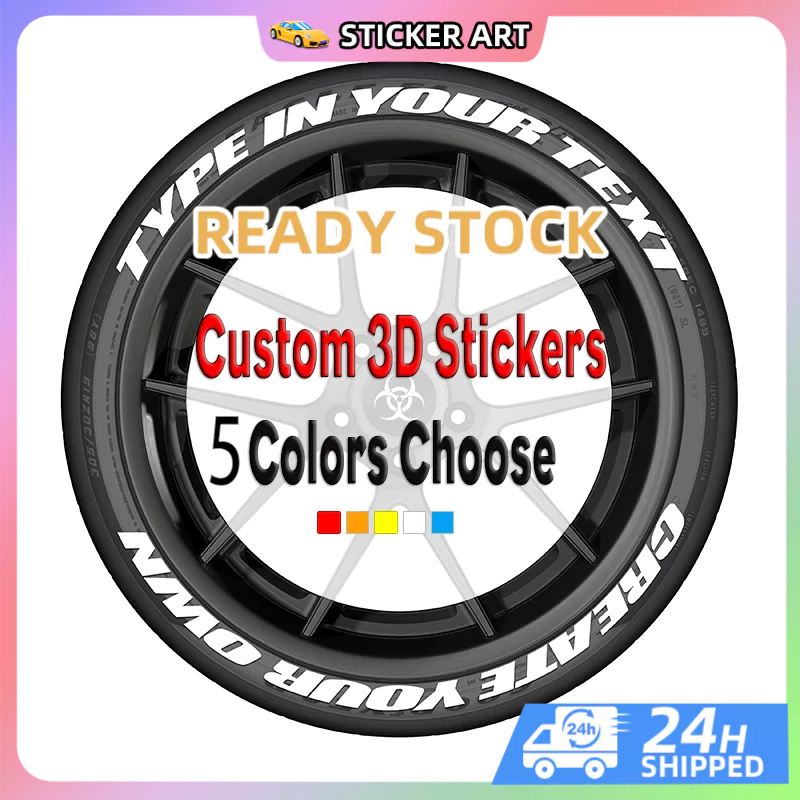 Falken Tire Wheel sticker Car Motorycycle Sticker Custom Text 3D PVC ...