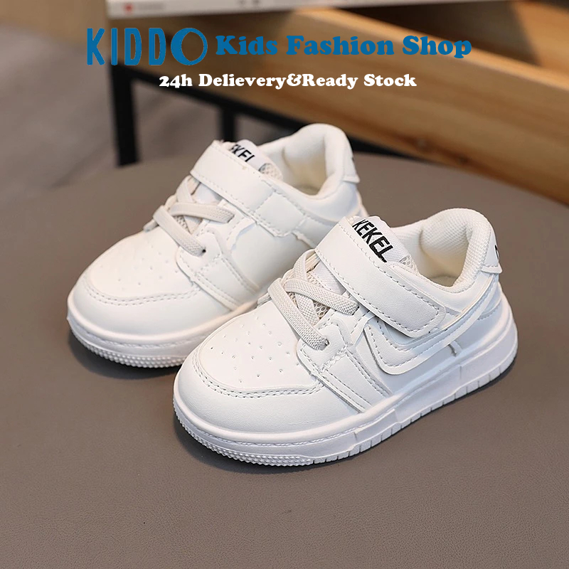 KIDOO Low Top Kids Trainers for Girls Korean White Rubber Shoes for Boys  Sports Sneakers for Baby