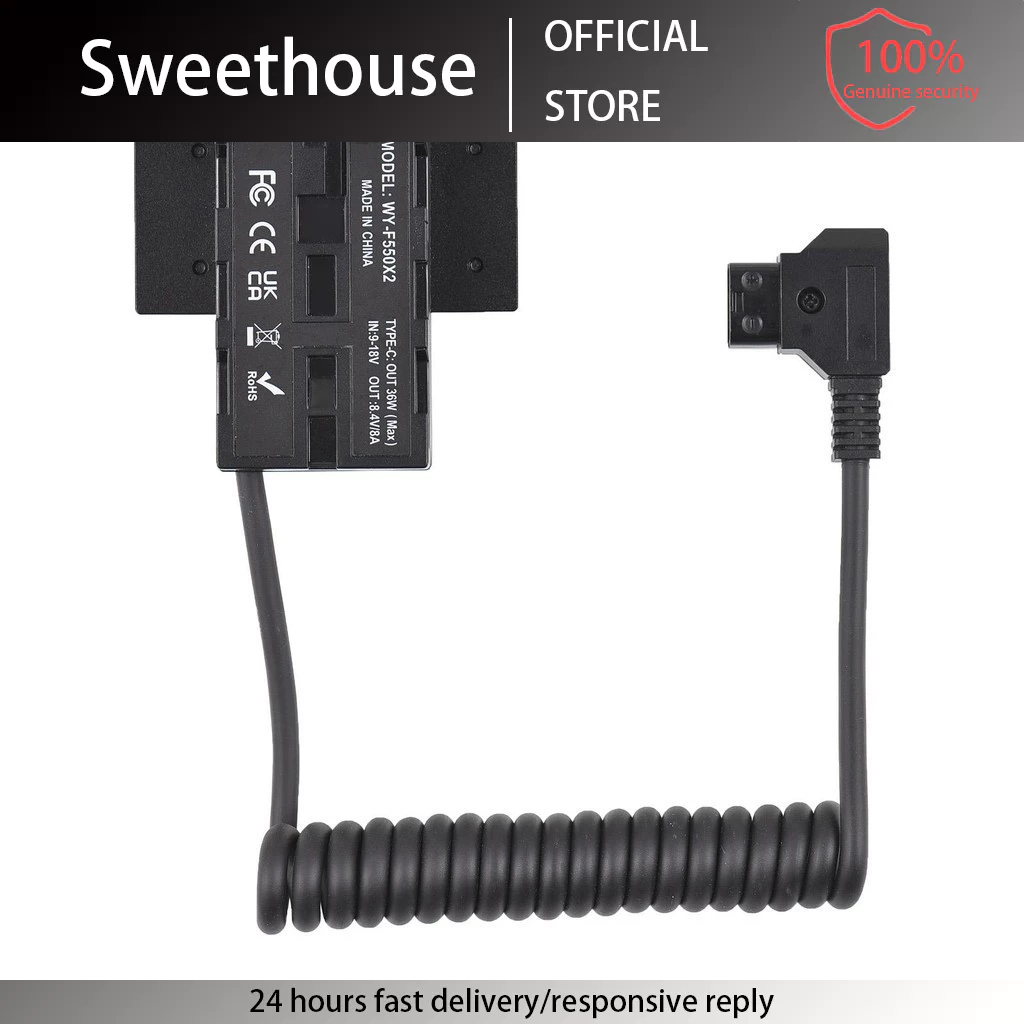 DualSided F550 NPF Dummy Battery CrossShaped to DTap Power Cable