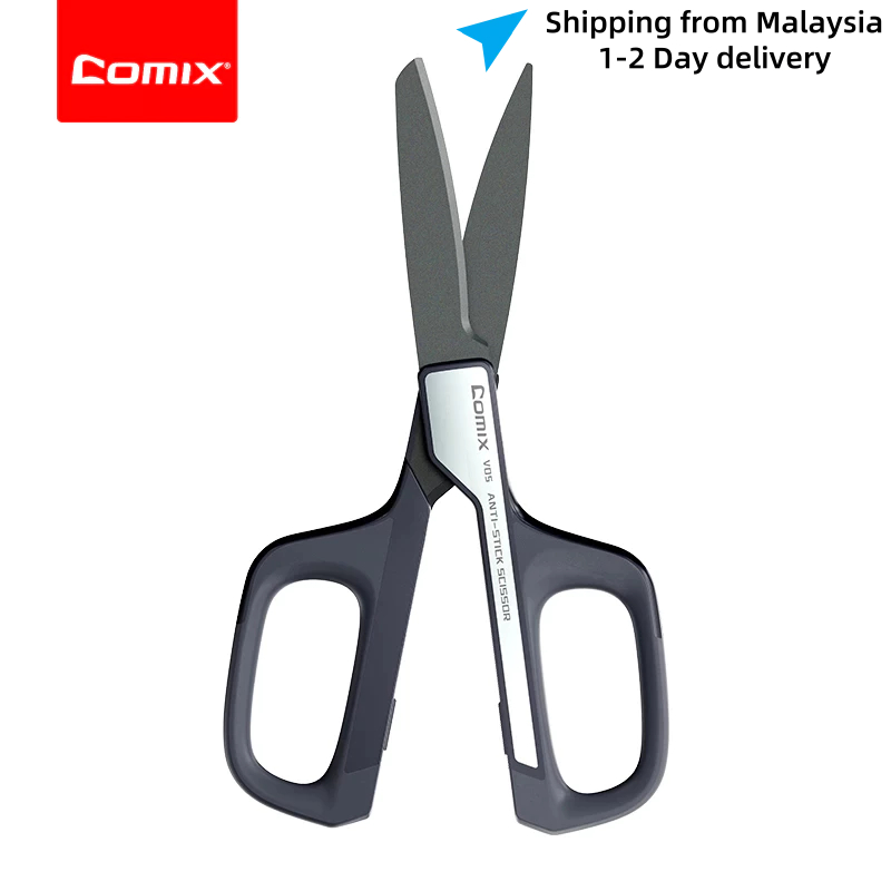Fresh Look at Comix Comfort Grip Scissors Ergonomic Design Easy Cut Blades Crafting