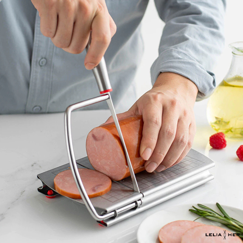 Kitchen with Scale Stainless Steel Cheese Butter Slicer Ham Cutting ...