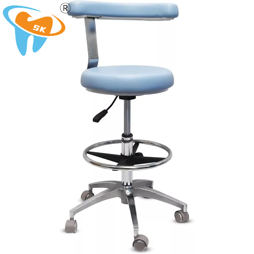Adjustable 360° Swivel Stool w/ Removable Footrest Backrest Ergonomic ...