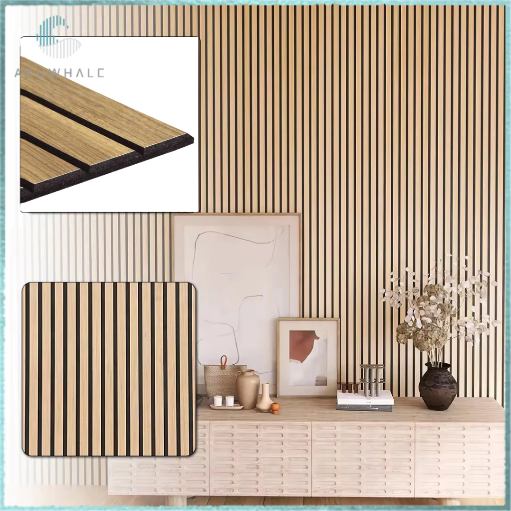 4pcs Felt Wall Panel Soundproof Wood PVC Sound Absorption Stop Panel ...