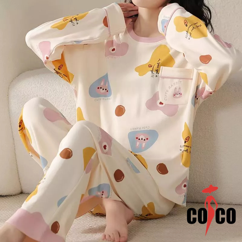 [M-2XL] Pure Cotton High-End Pajamas Plus Size Female Student Style ...
