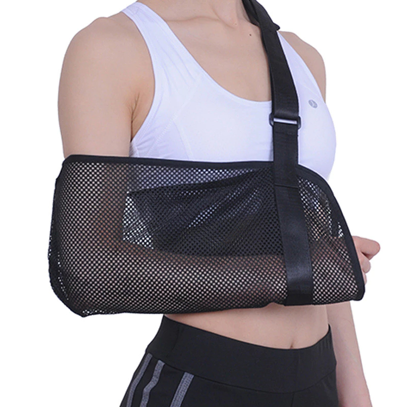 Breathable Mesh Shoulder Arm Sling Elbow Brace Support Adjustable Strap ...