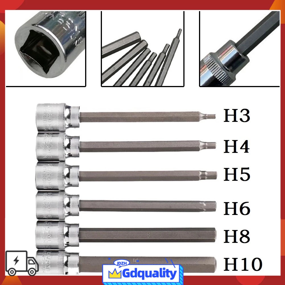 【JDZH】1Pc Hex Screwdriver Bit 3/8 Inch Drive Wrench Socket AdapterHand ...