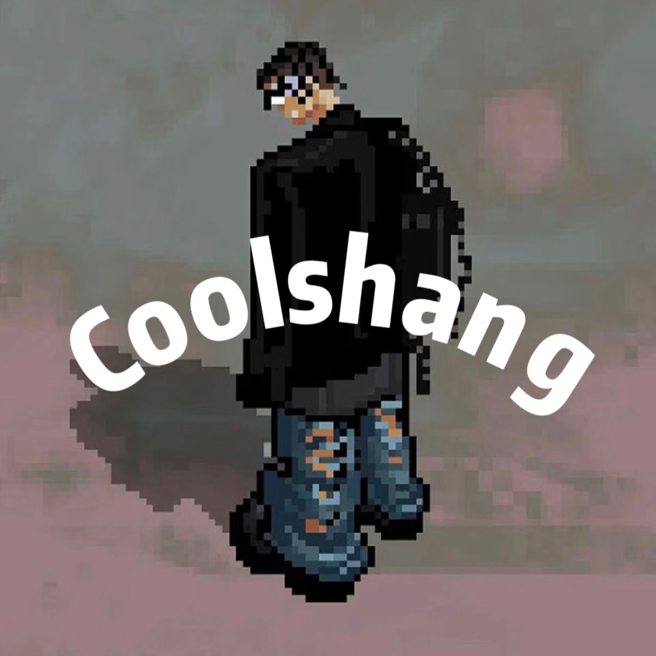 Niche Stacked Fake Two-piece Jeans Men