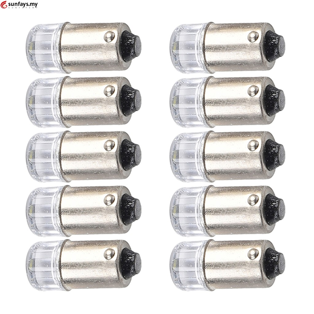 【S-HOT】Pack of 10 Ba9s LED Light Bulb Lamp Bulb 12V Instrument Lighting ...