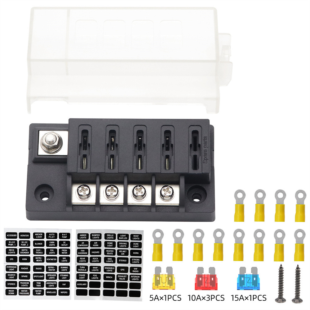 32V DC 4-Way Compact Fuse Box Single Side Entry Wiring | Shopee Malaysia