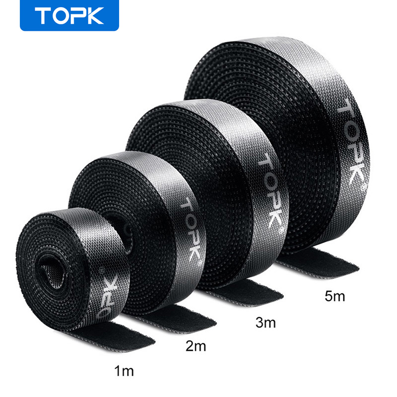 TOPK Cable Organizer Wire Winder Earphone Velcro Holder Mouse Cord
