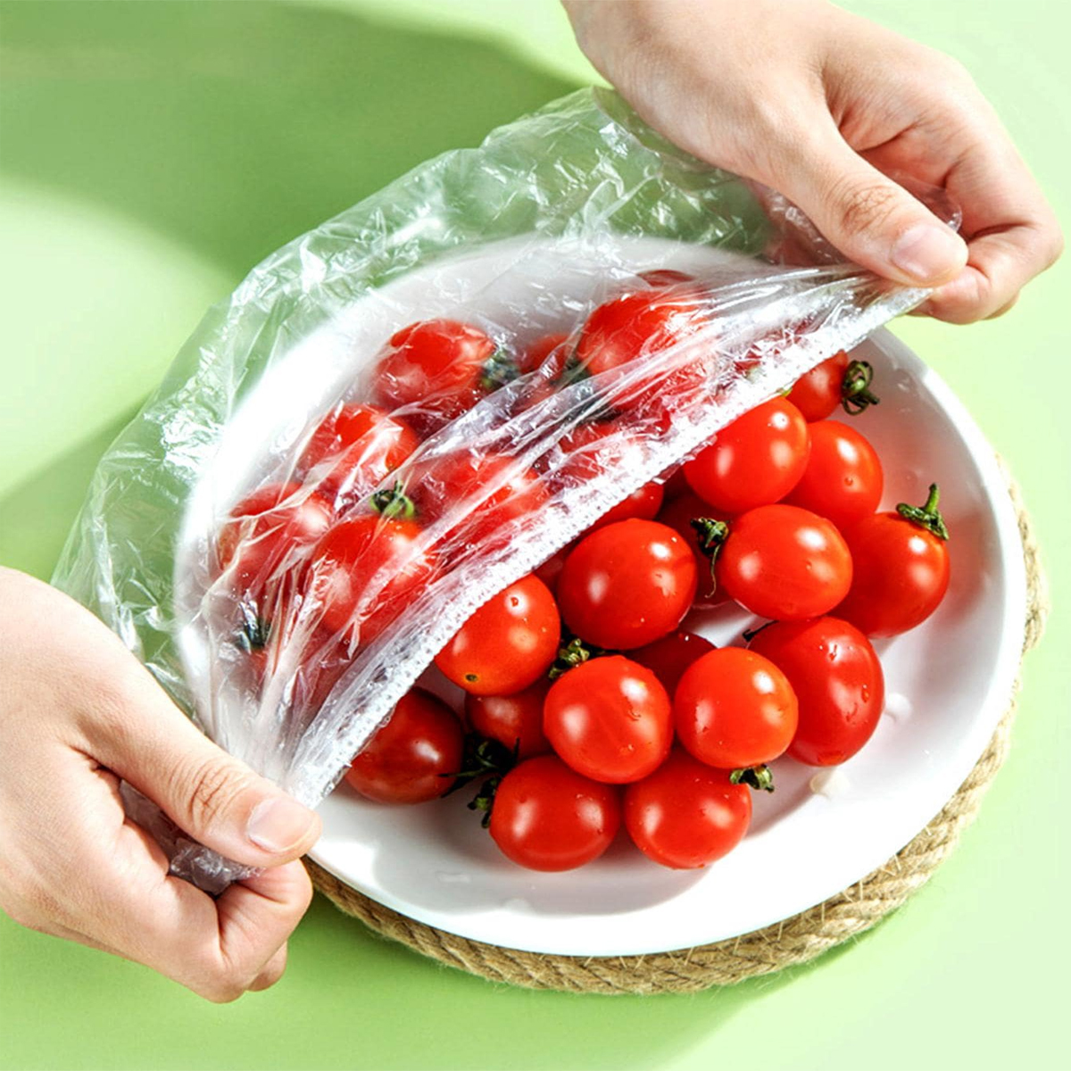 100 Pieces a Pack Disposable Thickened Plastic Wrap Cover Storage Food