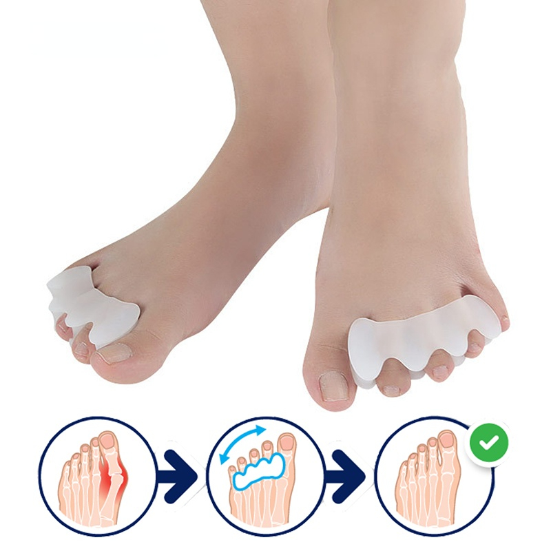 6 Pcs Gel Toe Separators Spreaders For Pain Relief Toes Corrector
