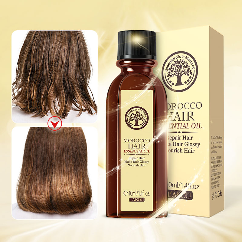 LAIKOU Morocco Hair Essential Oil Repair Damaged Hair Nurish Smooth