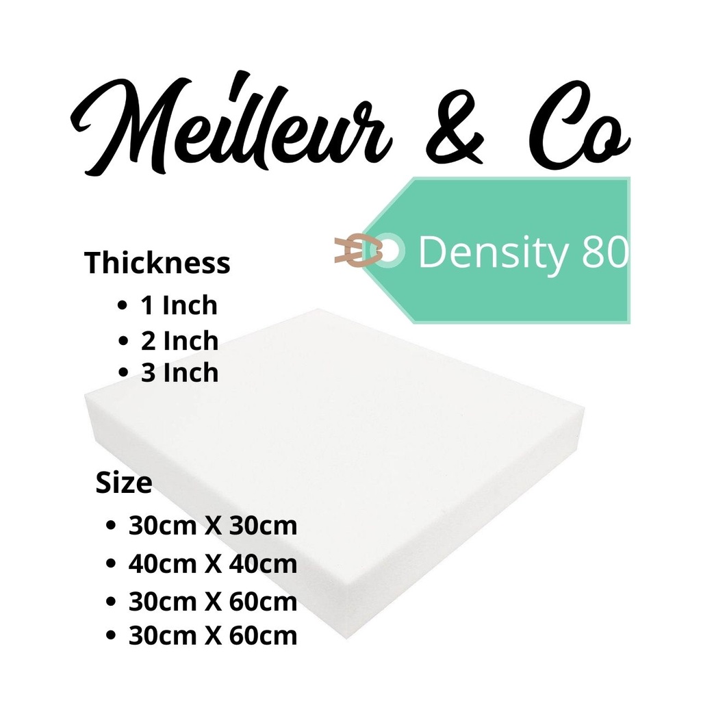 Meilleur Premium Quality Density 80 Cushion Foam 30cm X 30cm / 30cm X ...