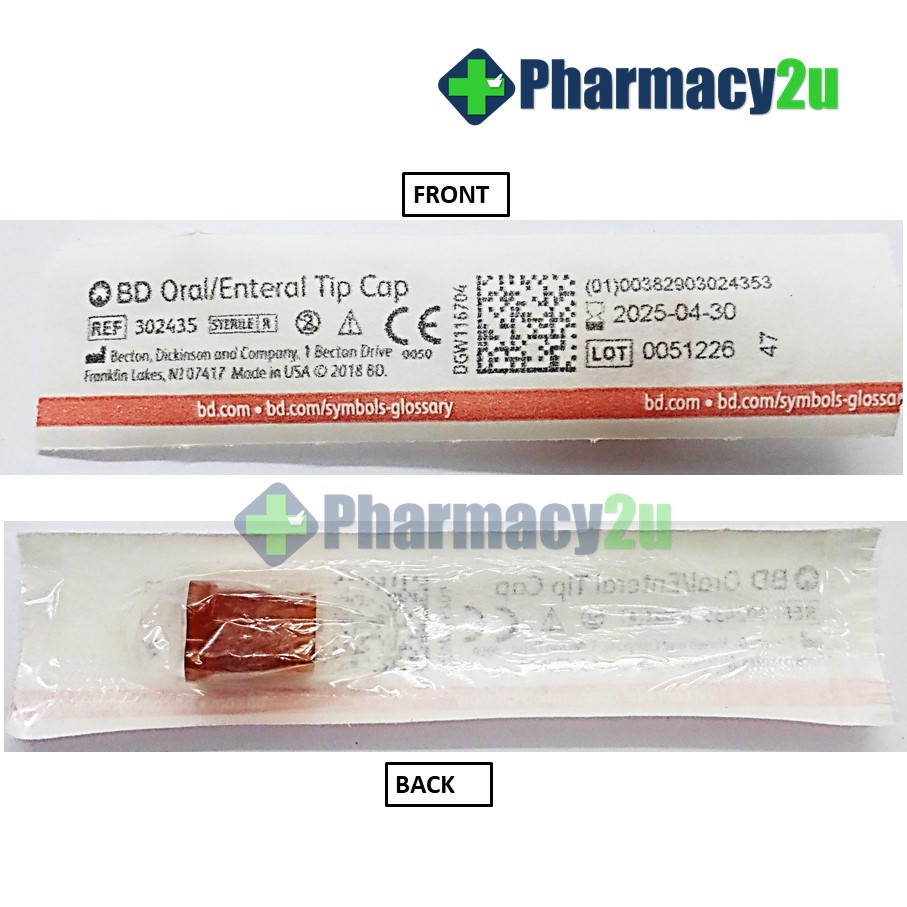 1 PIECE BD ORAL/ENTERAL SYRINGE TIP CAP STERILE CAP Shopee Malaysia