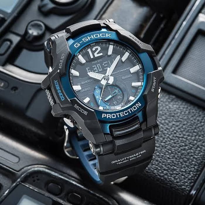 Casio GRAVITYMASTER GR B100 1A2 G Shock Analog Digital Sporty Bluetooth Black Blue Resin Band Original Watch GR B100 Shopee Malaysia